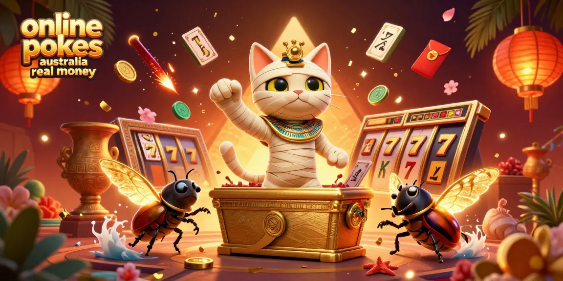 Experience dynamic online pokies Australia real money with vibrant characters and colorful gaming elements.