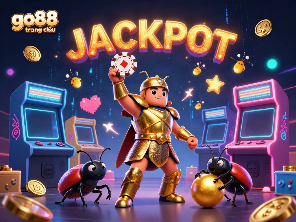 Experience the excitement of go88 trang chủ with a vibrant 3D scene highlighting gaming energy and competition.