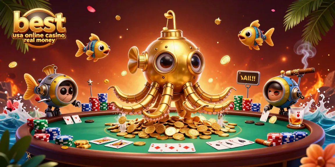 Engage with the best USA online casino real money entertainment through this vibrant 3D scene.